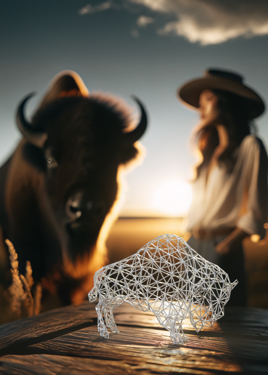 Büffel-Dekor-Skulptur