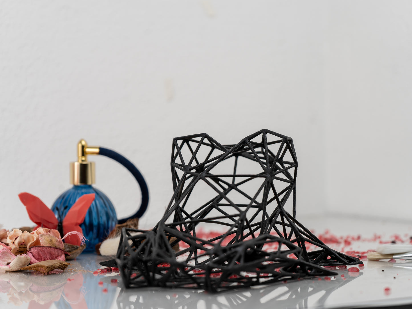 Geometrische Frosch-Dekor-Skulptur