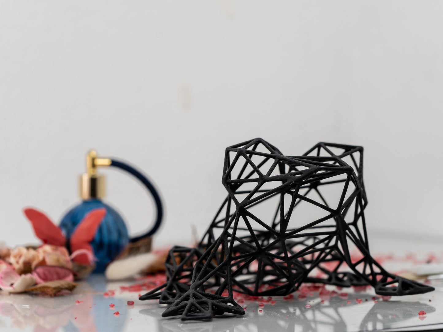 Geometrische Frosch-Dekor-Skulptur