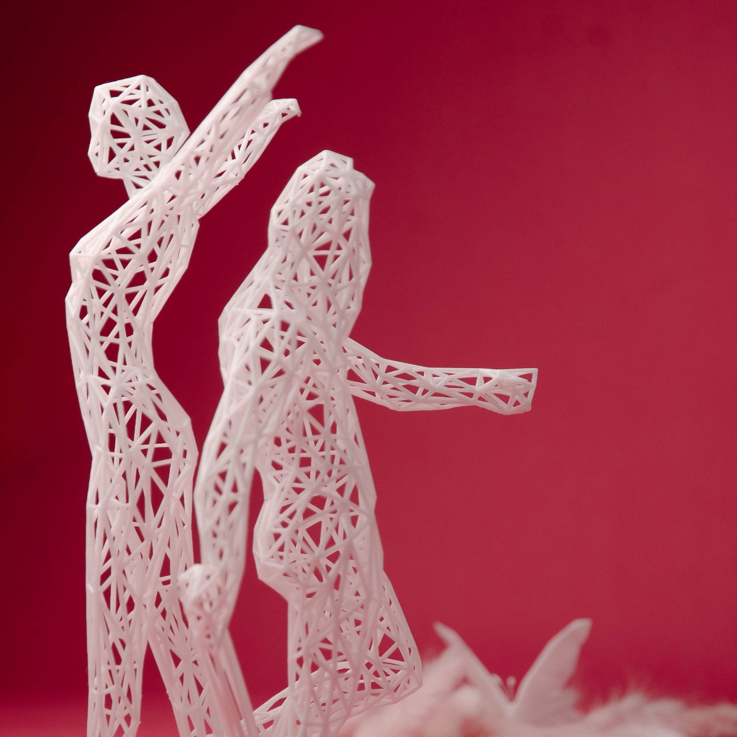 Zwillinge Dekor Skulptur - 3D Gitter Design Zodiac Art