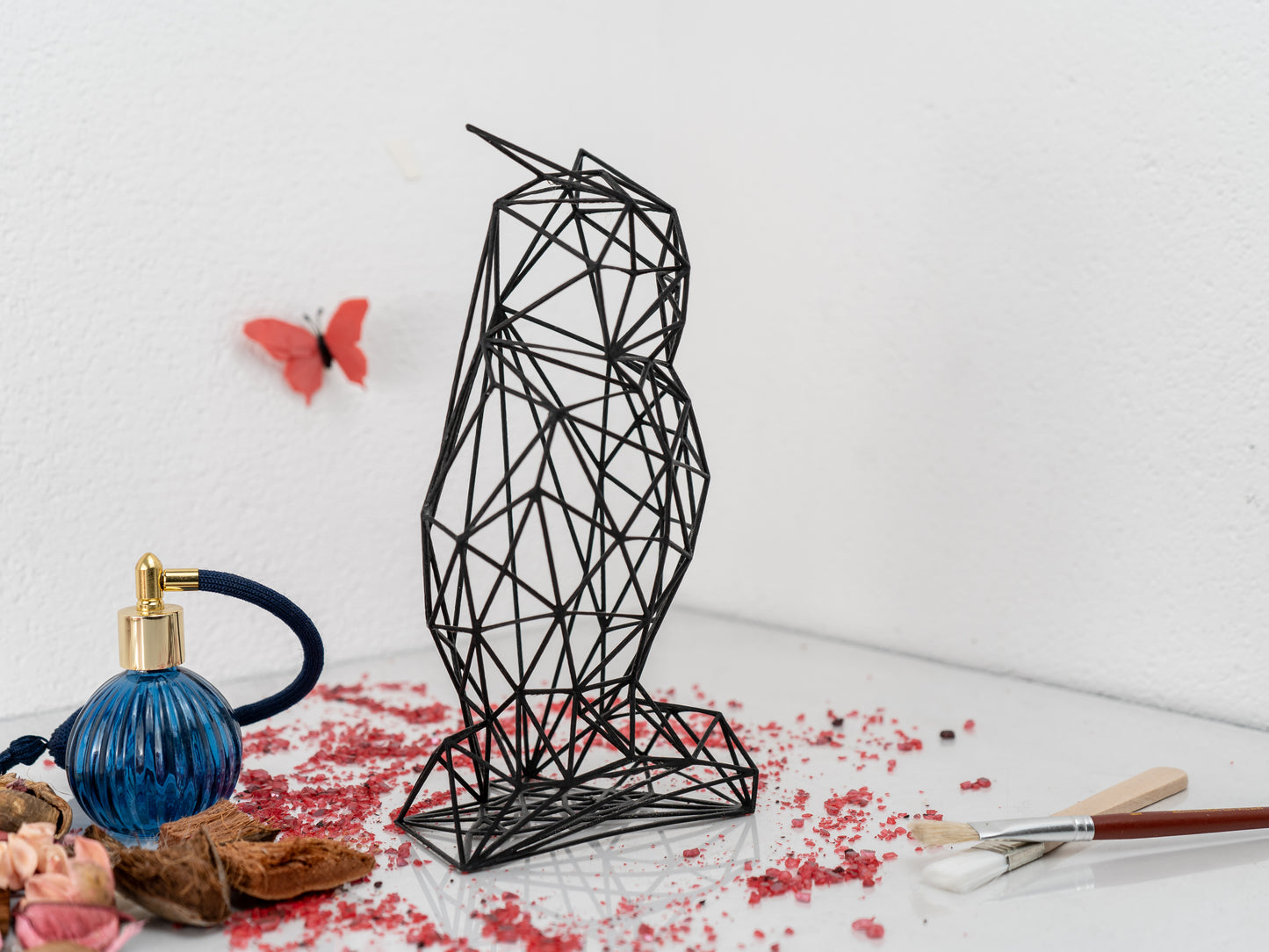 Minimalistische Eulenskulptur