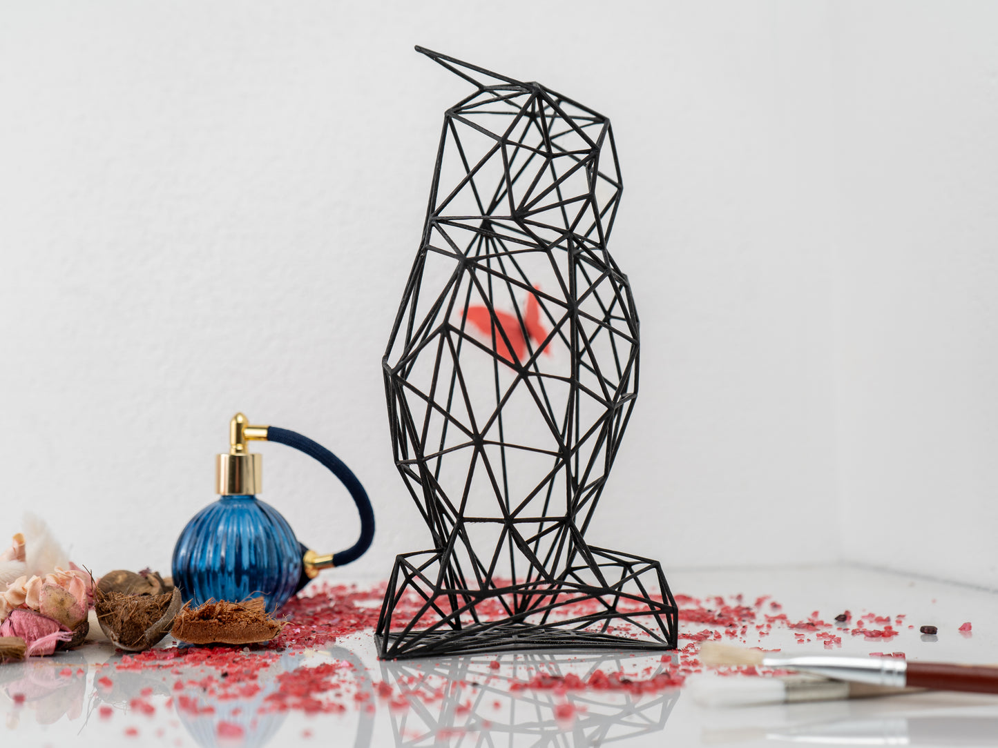 Minimalistische Eulenskulptur