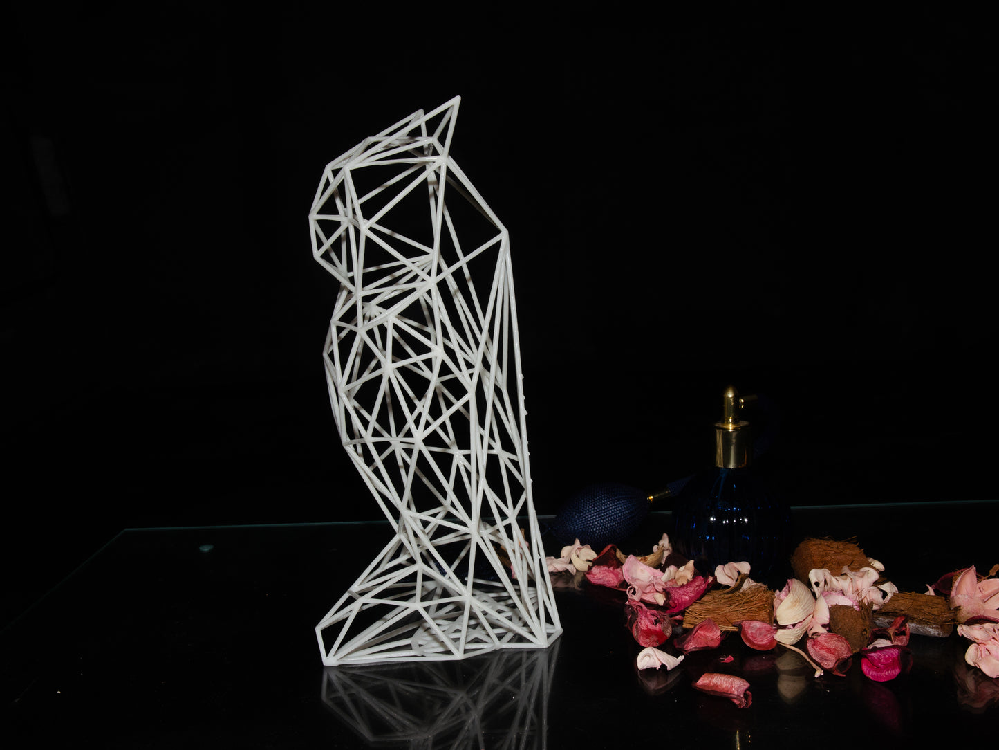Minimalistische Eulenskulptur