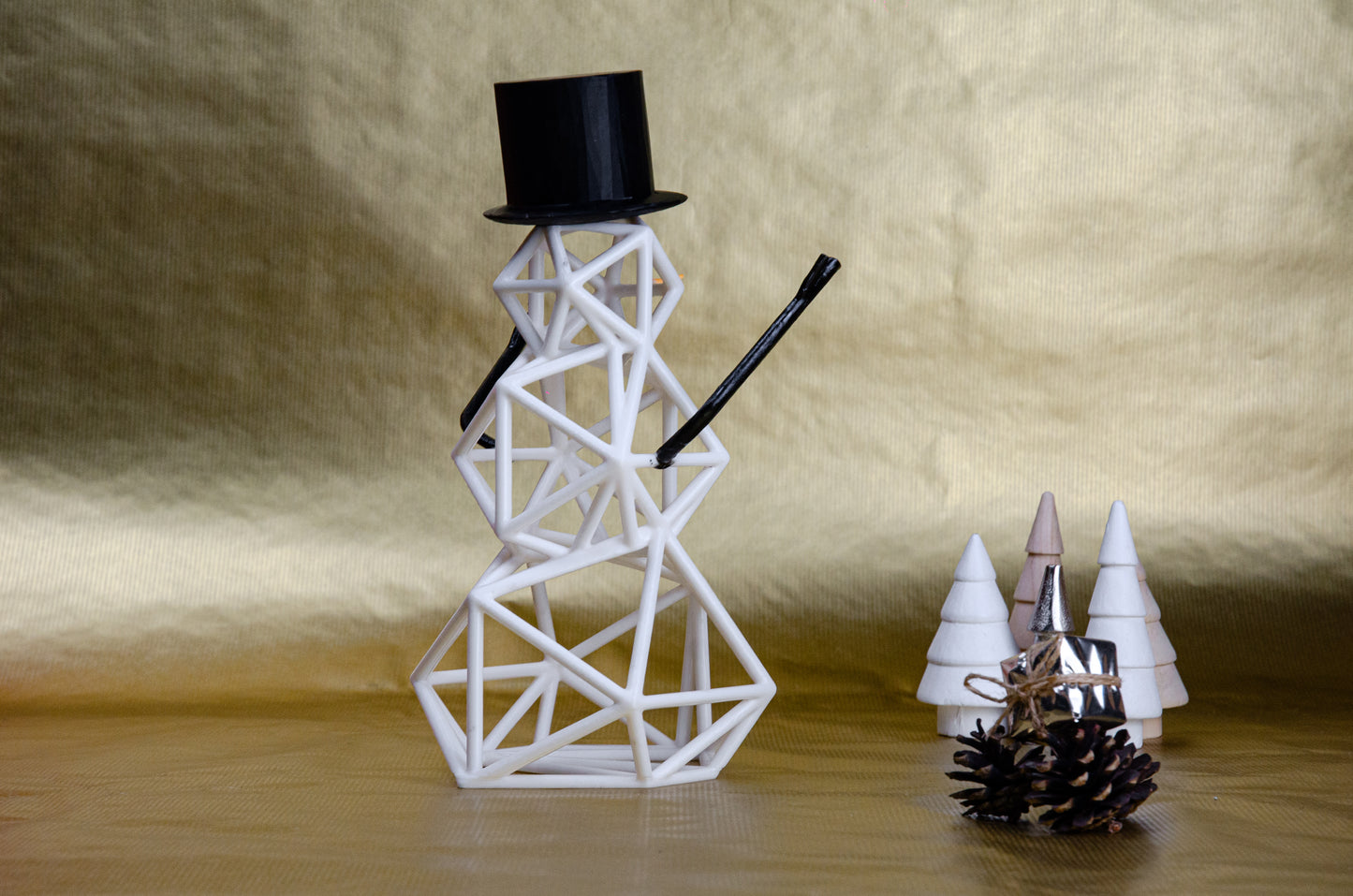 Weihnachts-Schneemann-Skulptur
