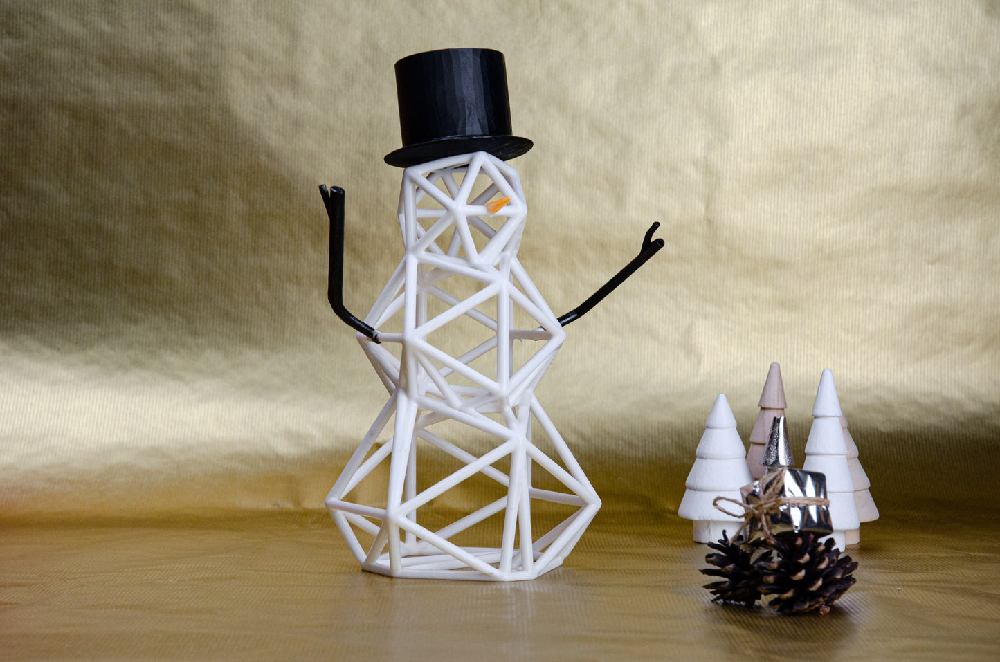 Weihnachts-Schneemann-Skulptur