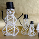 Weihnachts-Schneemann-Skulptur
