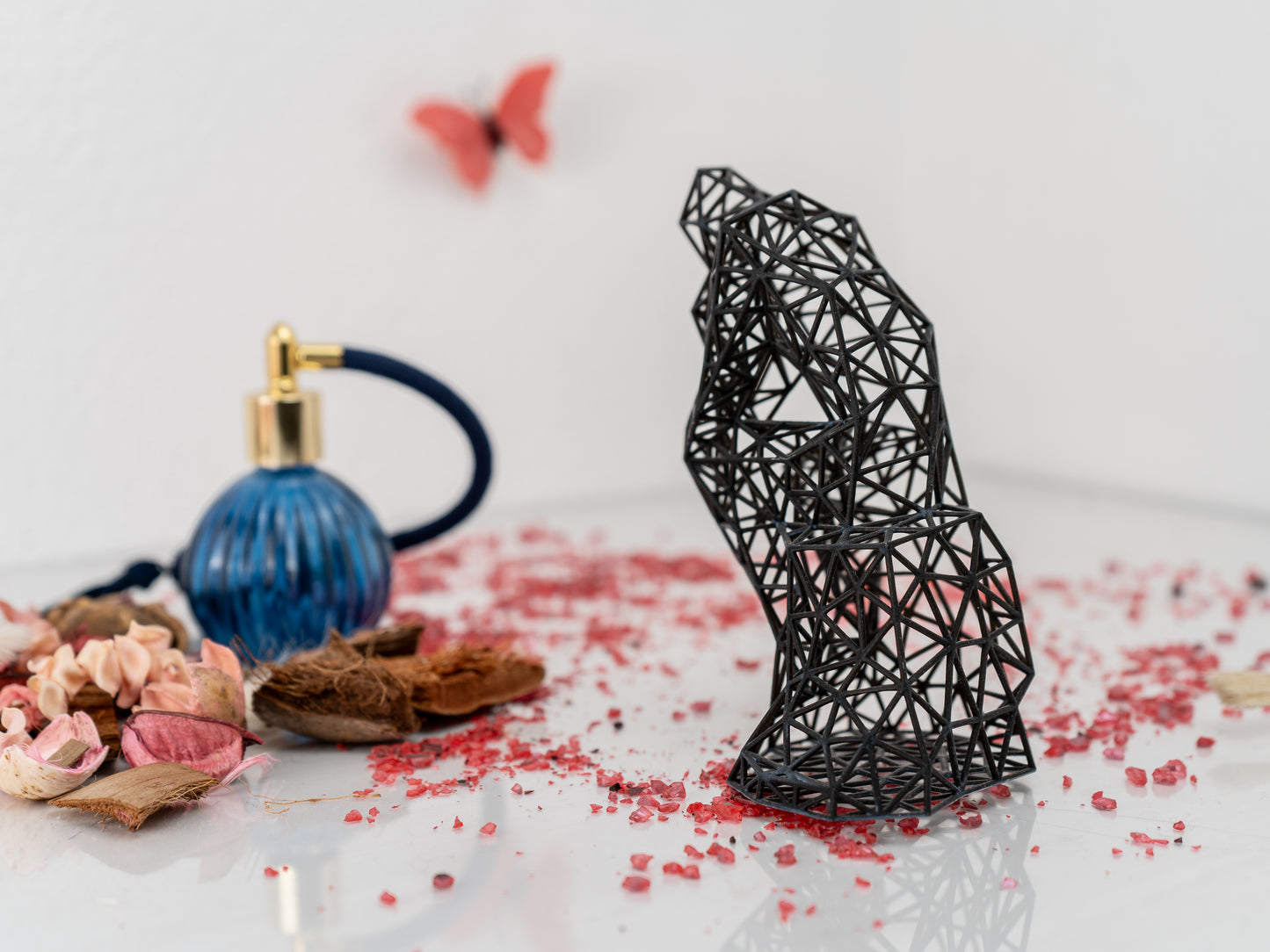 Der Denker, moderne einzeilige 3D-Skulptur