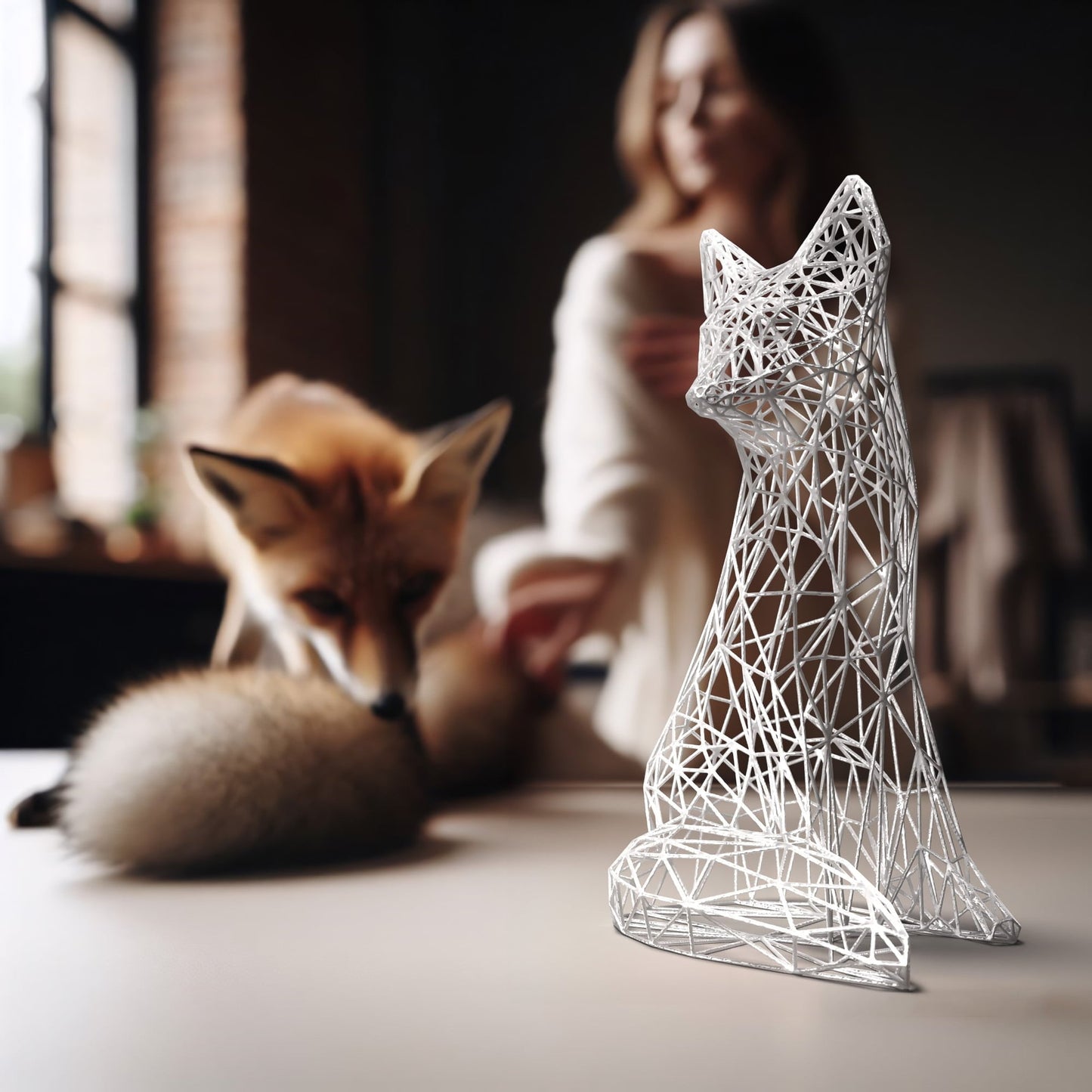 Moderne Fuchs-Skulptur