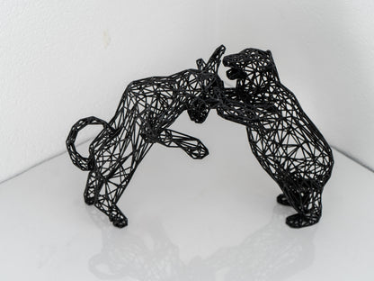 Bull vs. Bear Market Statue - Decor Sculpture