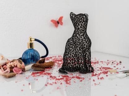 Unique Sitting Cat Figurine