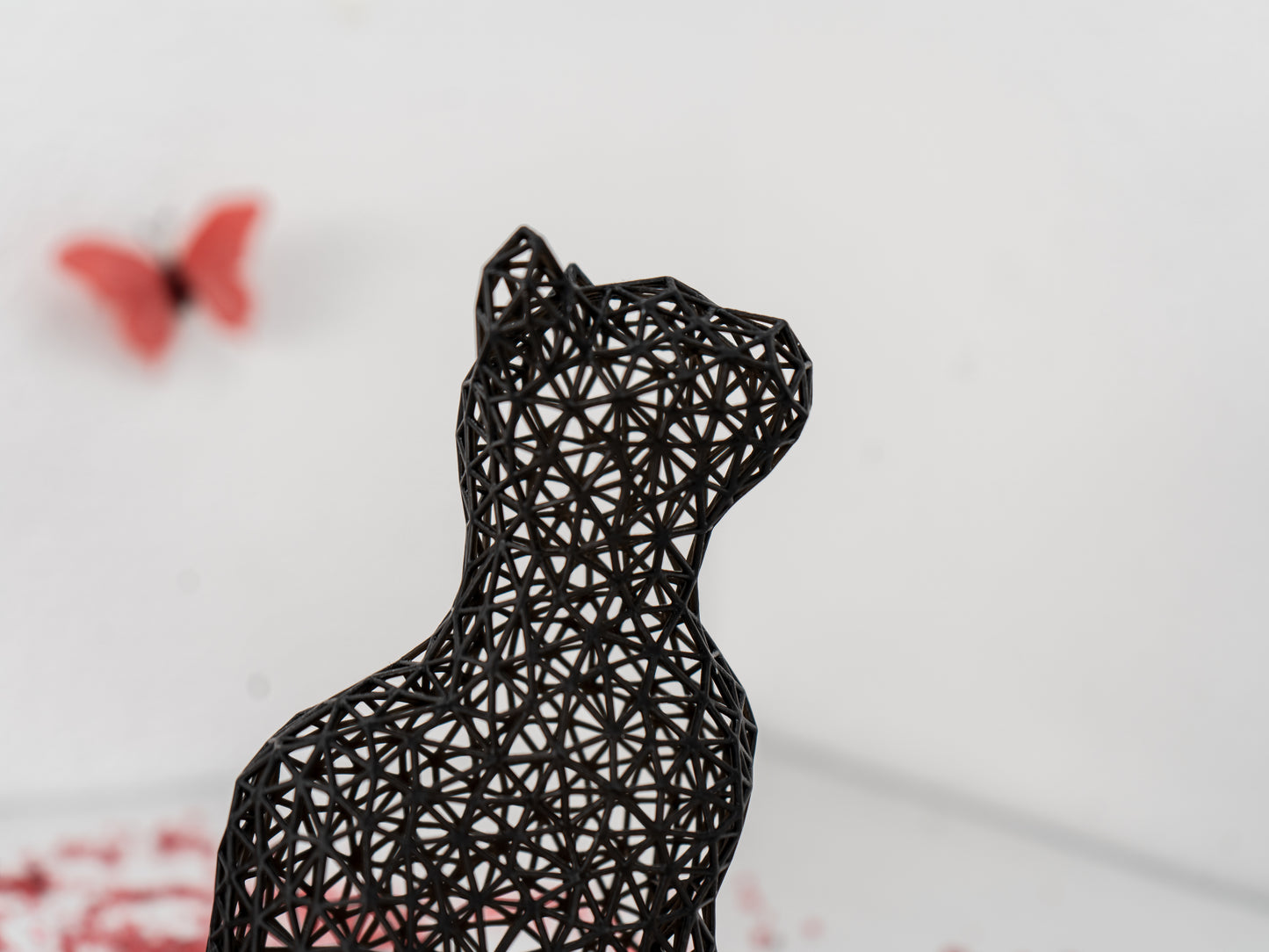 Einzigartige sitzende Katzenfigur