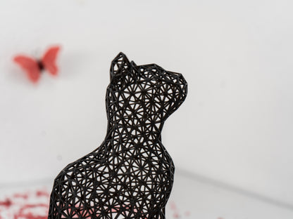 Unique Sitting Cat Figurine