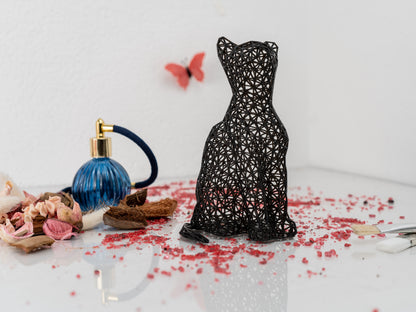 Unique Sitting Cat Figurine