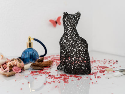 Unique Sitting Cat Figurine