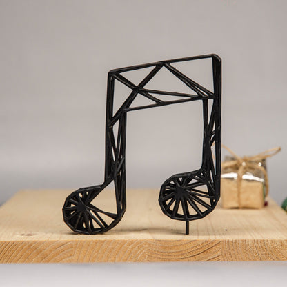 Tischdeko „Achtelnote“ – Einzigartige Gitter-Skulptur mit Musiknote – Moderne und böhmische Wohndekoration 