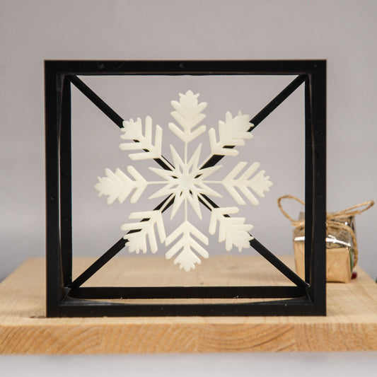 Schneeflockenwürfel – Minimalistisches Würfeldesign für winterlich inspirierte Wohndekoration