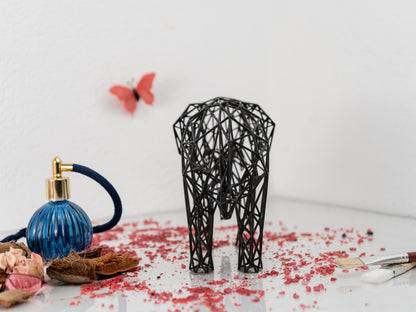 Majestic Elephant Wire Sculpture