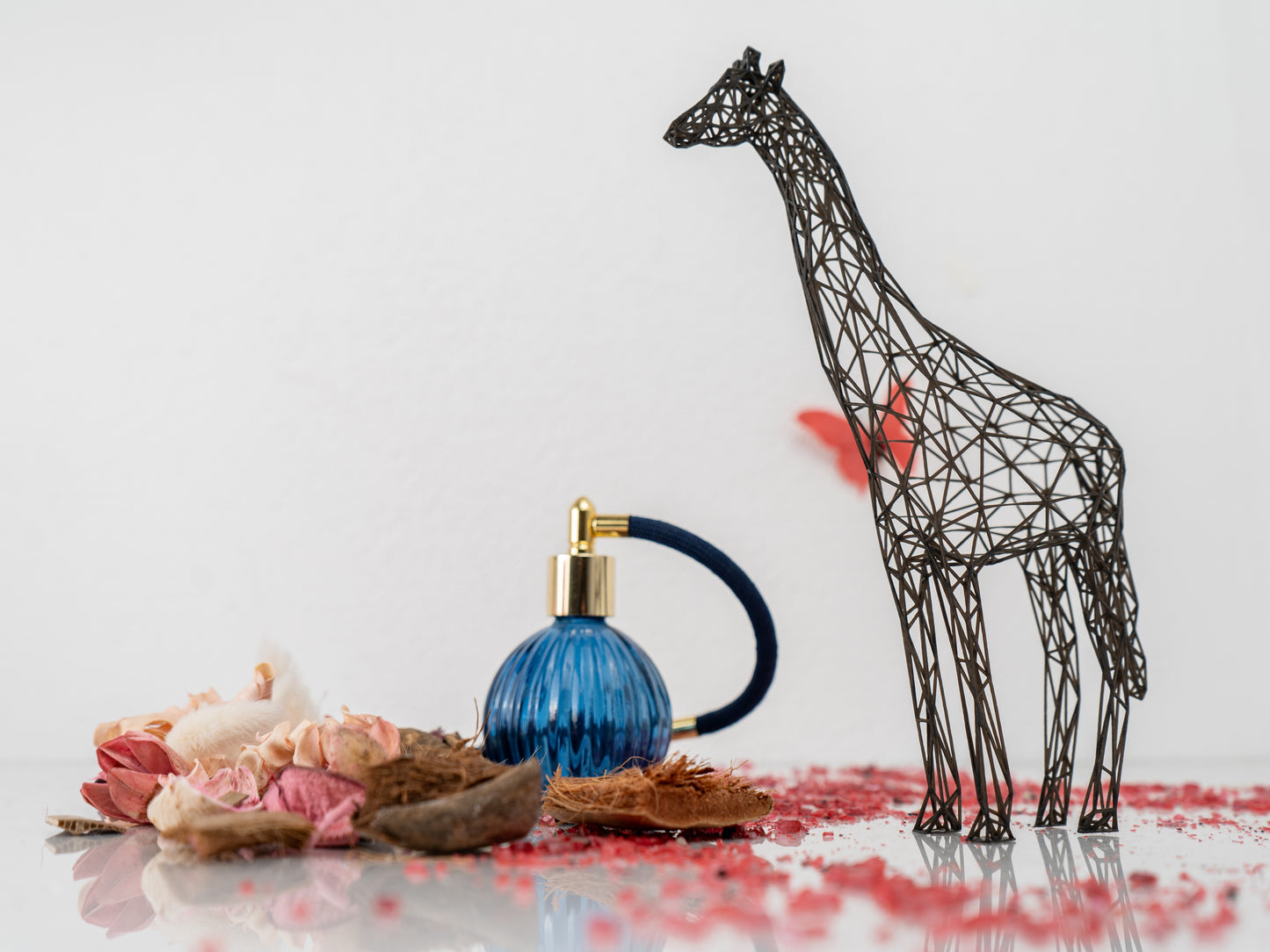 Elegante Giraffen-Drahtgitter-Skulptur
