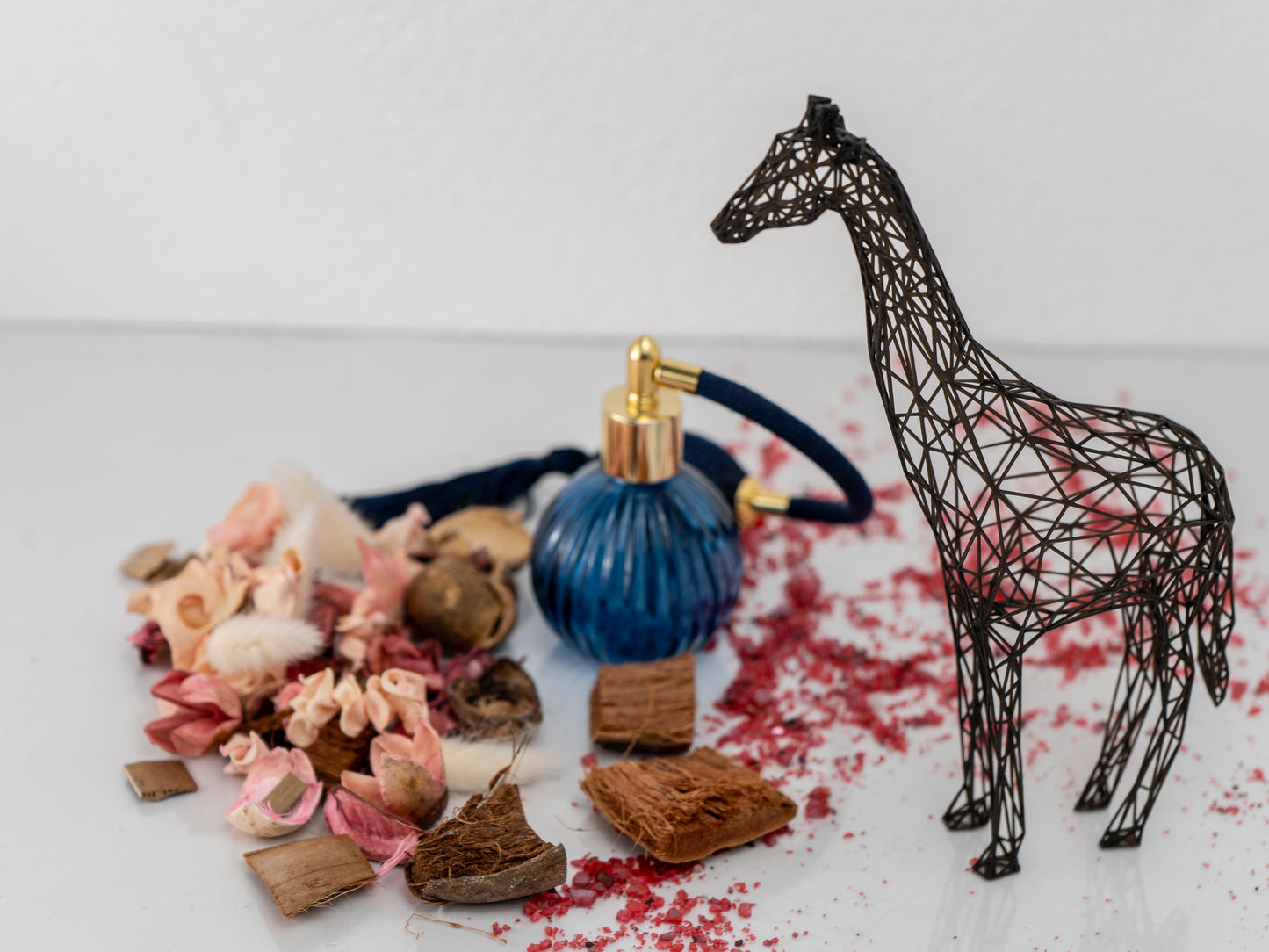 Elegante Giraffen-Drahtgitter-Skulptur