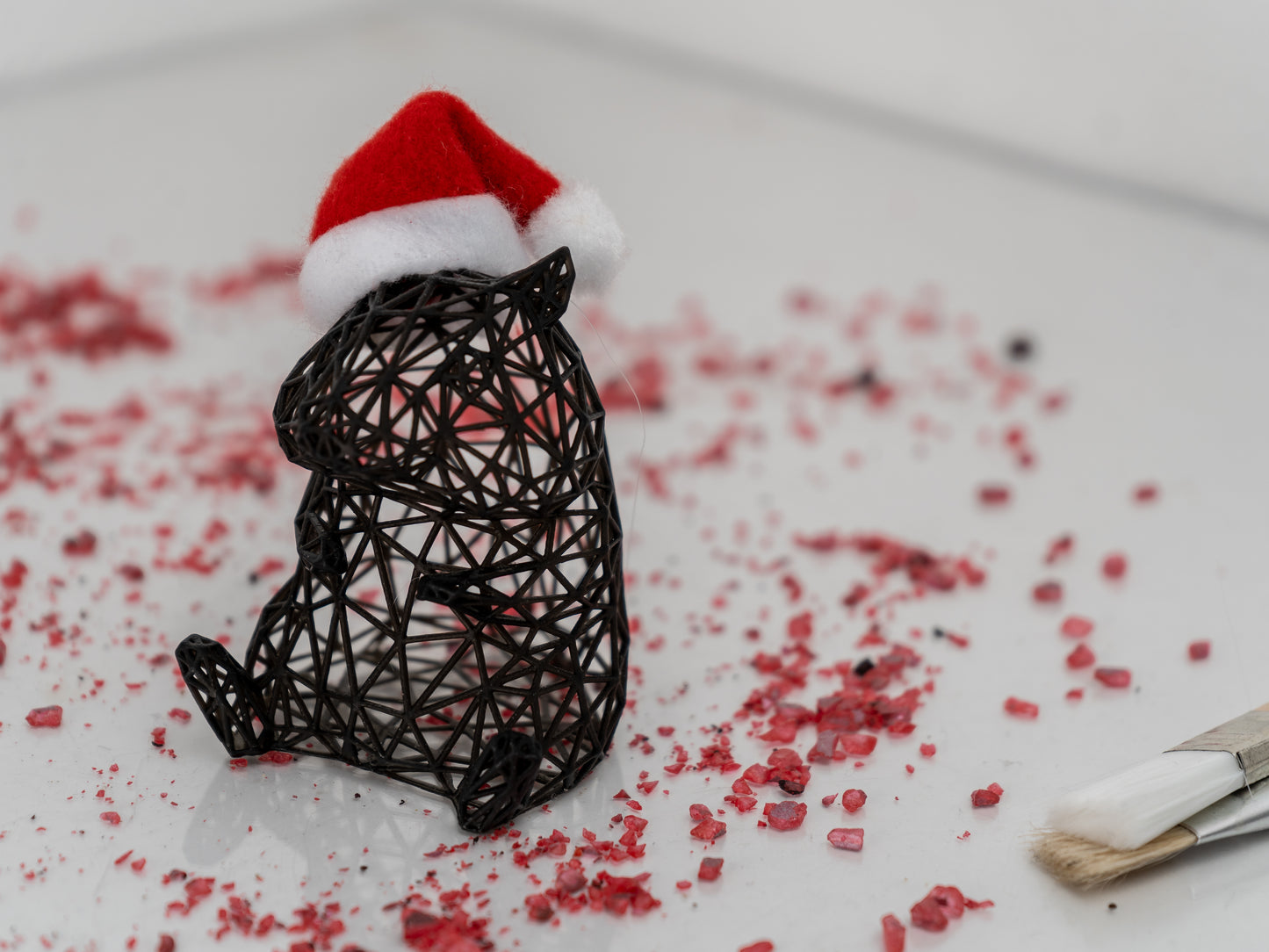 Süßer Weihnachtshamster mit Mütze