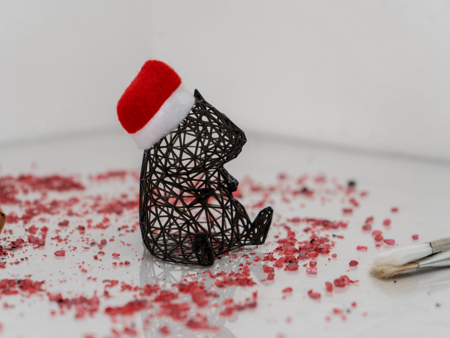 Süßer Weihnachtshamster mit Mütze