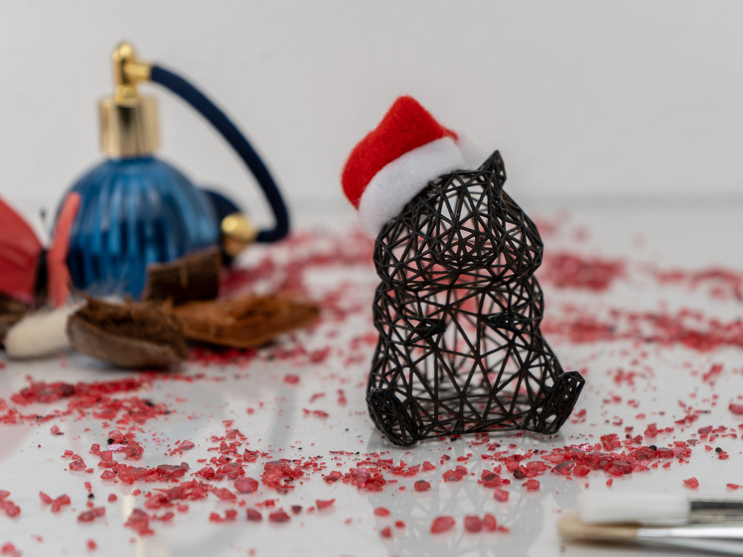 Süßer Weihnachtshamster mit Mütze