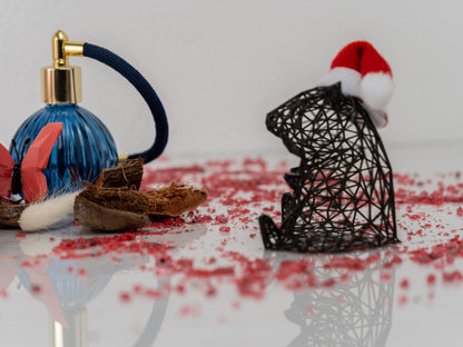 Cute Christmas hamster with hat