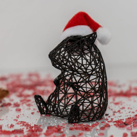 Süßer Weihnachtshamster mit Mütze