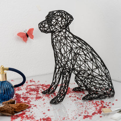 Elegant Labrador Wire Art Sculpture – Modern Decor in Black or White
