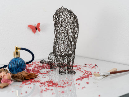 Majestic Lion Wire Art Sculpture