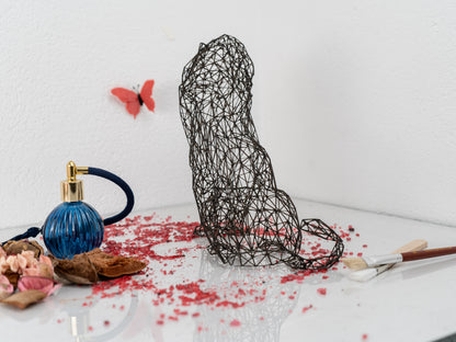 Majestic Lion Wire Art Sculpture