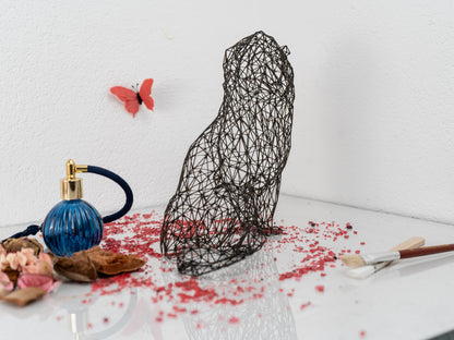 Majestic Lion Wire Art Sculpture