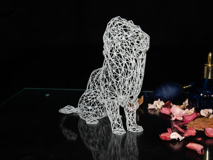 Majestic Lion Wire Art Sculpture