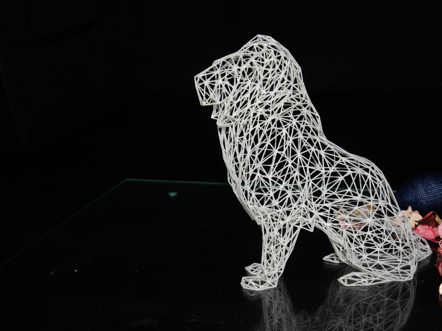 Majestätische Löwen-Drahtkunst-Skulptur