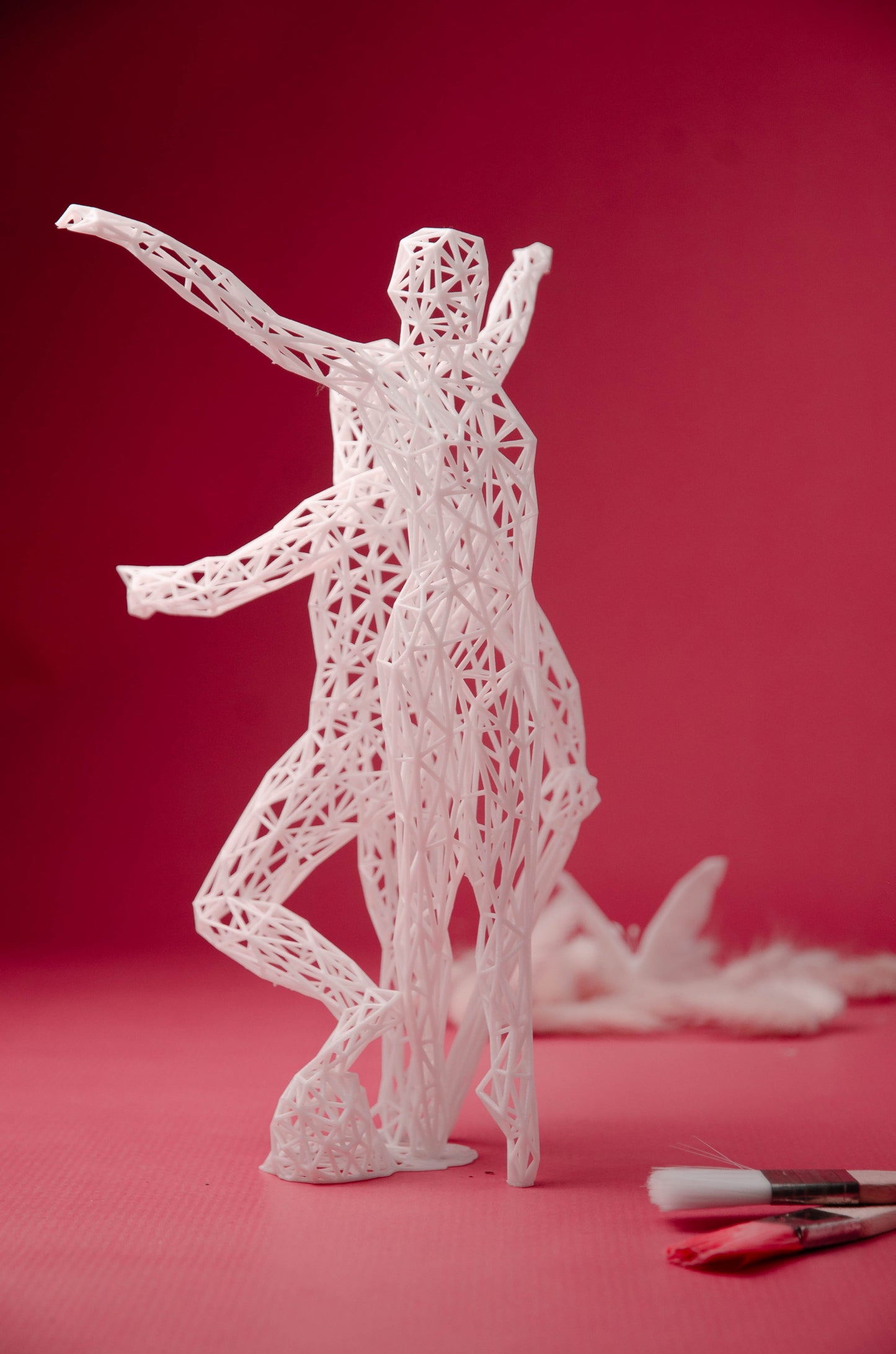 Zwillinge Dekor Skulptur - 3D Gitter Design Zodiac Art 
