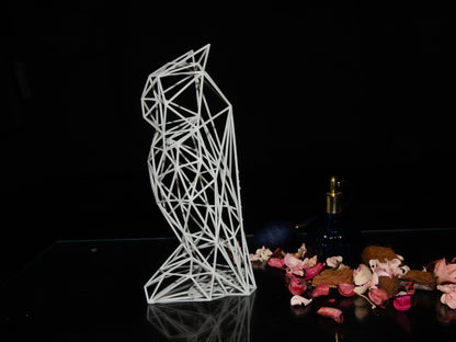 Minimalistische Eulenskulptur