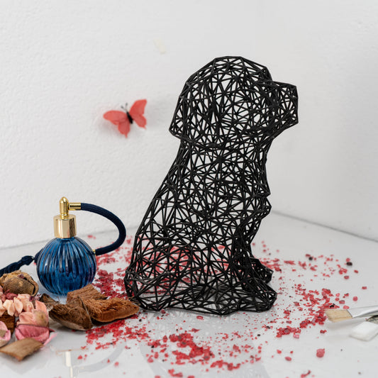 Charmante Welpenskulptur