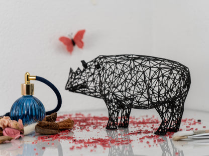 Modern Rhino Sculpture