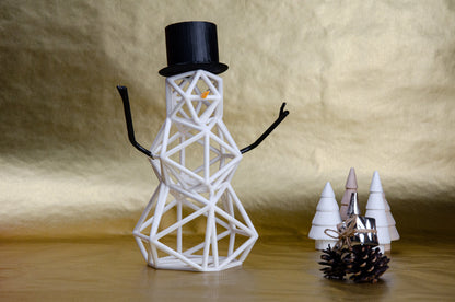 Weihnachts-Schneemann-Skulptur 