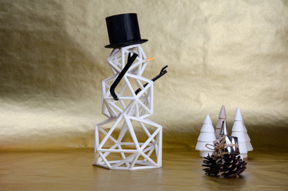 Weihnachts-Schneemann-Skulptur 