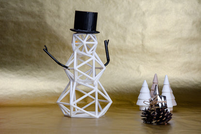 Weihnachts-Schneemann-Skulptur 