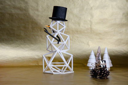 Weihnachts-Schneemann-Skulptur 