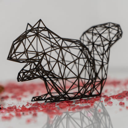 Enchanting Squirrel Wire Decor Sculpture
