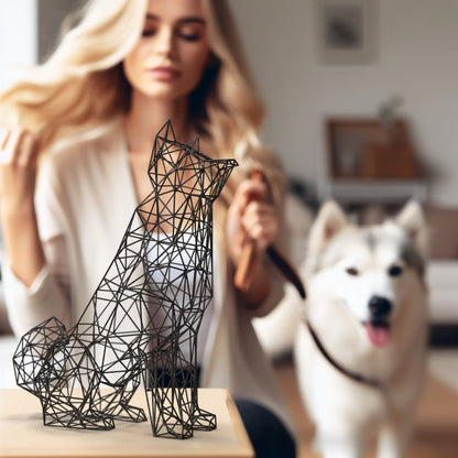 Adorable Akita Dog Sculpture