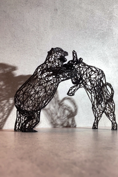 Bull vs. Bear Market Statue - Decor Sculpture