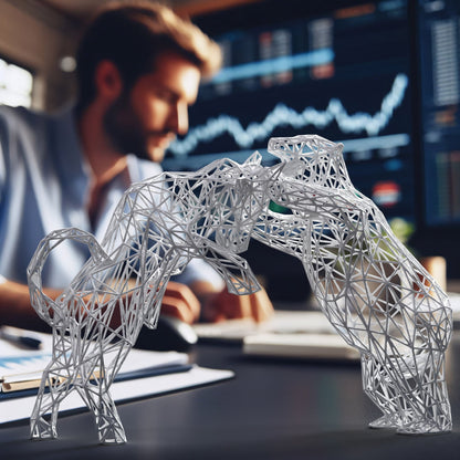 Bull vs. Bear Market Statue - Decor Sculpture