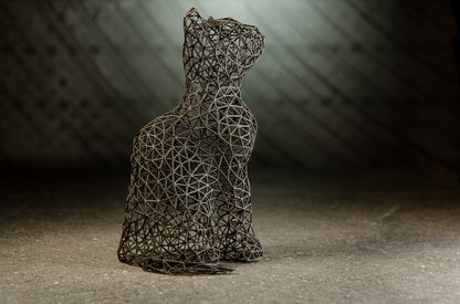 Unique Sitting Cat Figurine