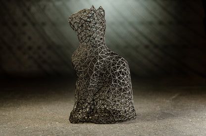 Unique Sitting Cat Figurine