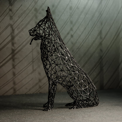 Deutsche Schäferhund-Skulptur