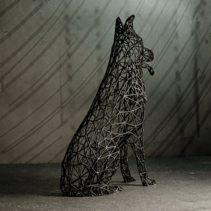 Deutsche Schäferhund-Skulptur